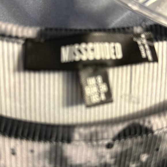 Missguided tie-dye style pencil long sleeve dress small/4 - Picture 3 of 5